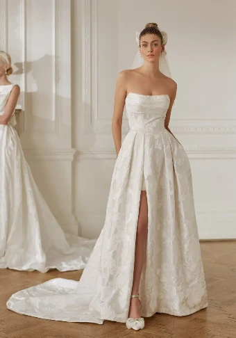 Ellis Bridals Style #Matilda with textured Mikado #0 Ivory thumbnail