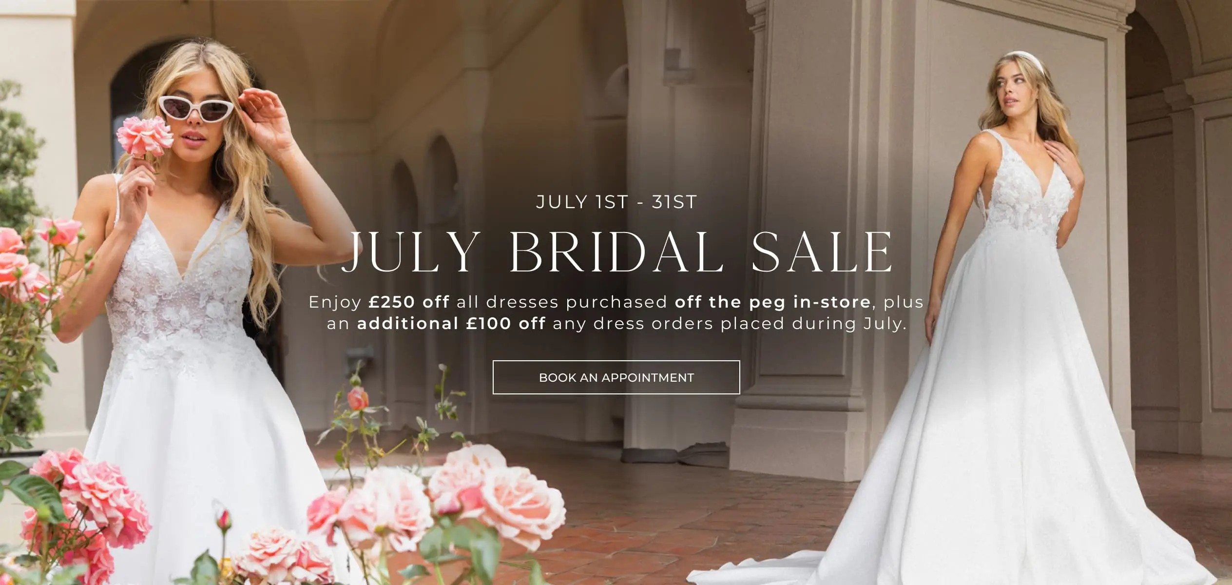 july bridal sale