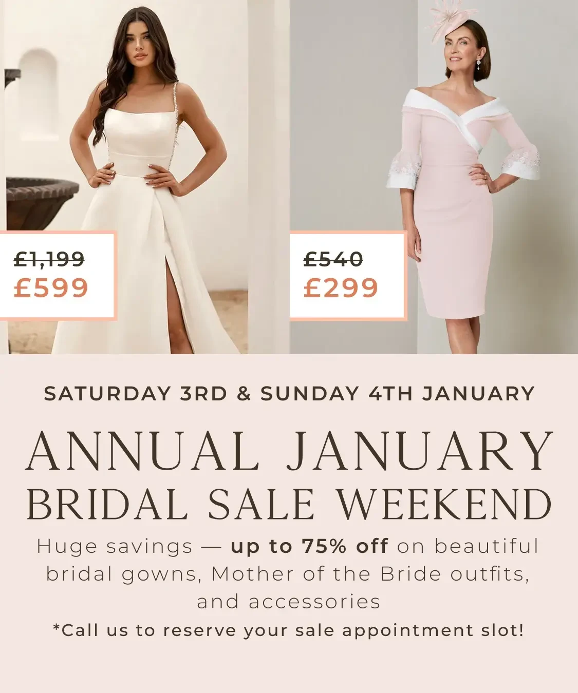 annual january bridal sale
