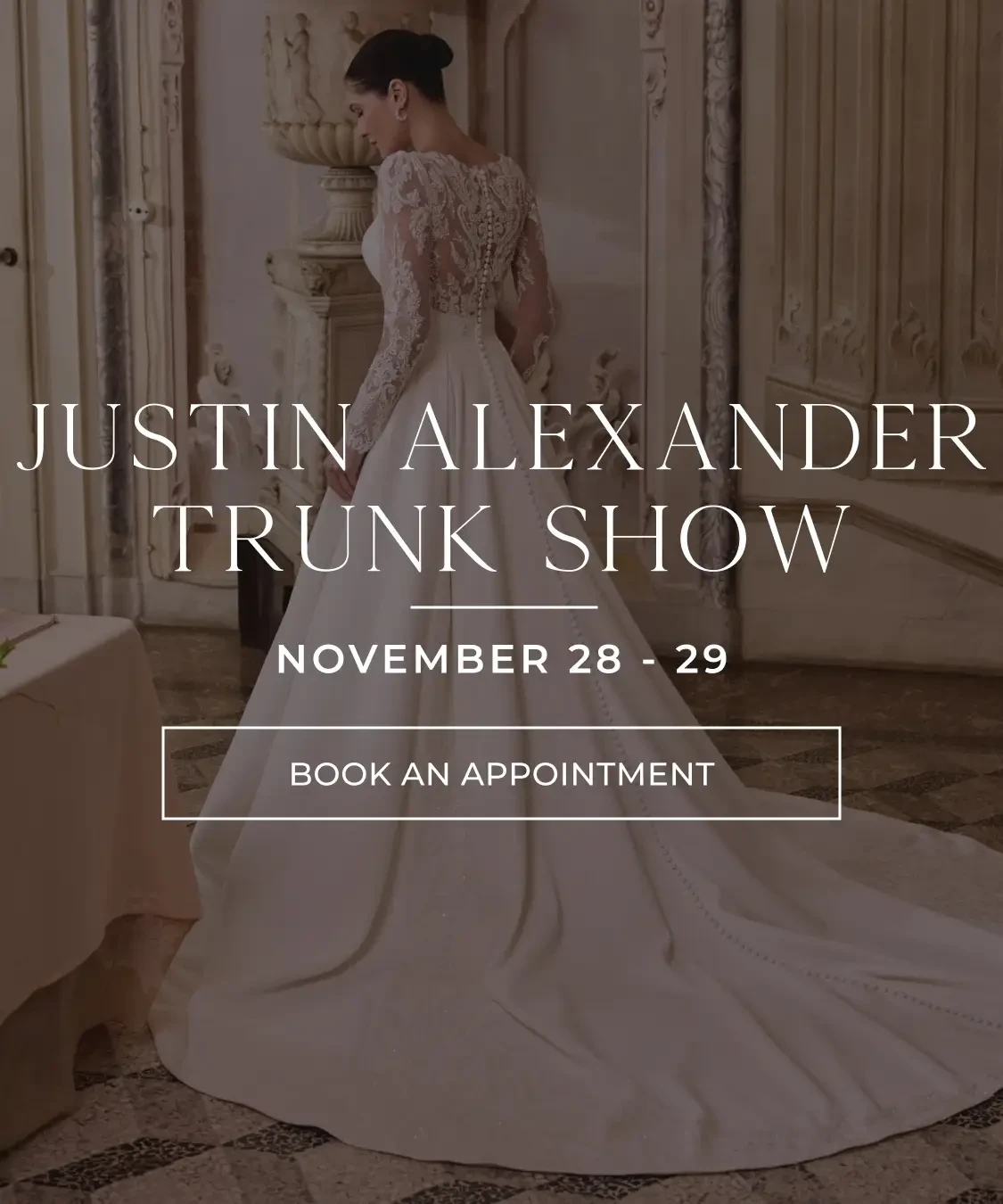 justin alexander trunk show event november
